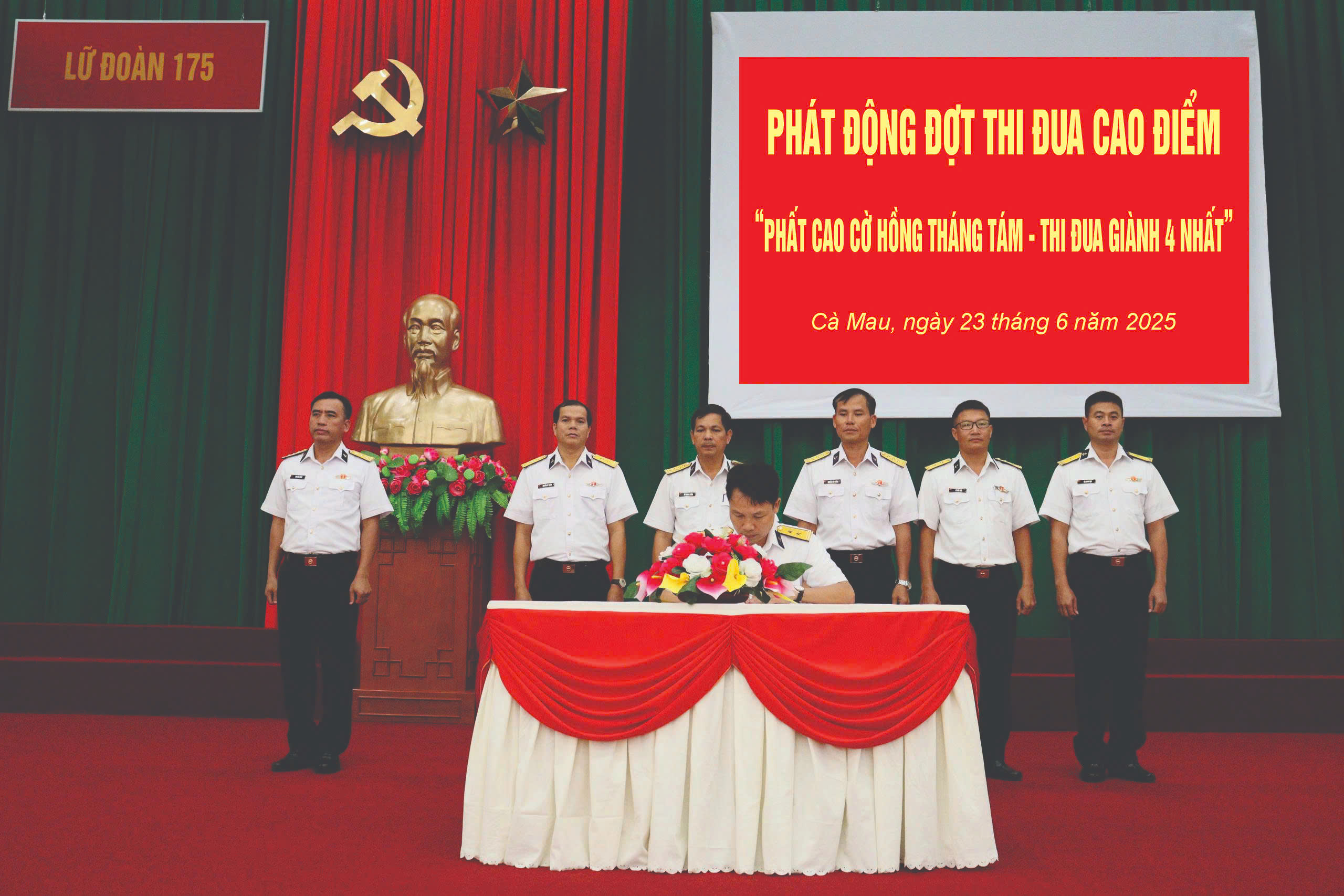 Lữ đoàn 175 phát động thi đua cao điểm “Phất cao cờ hồng tháng Tám – Thi đua giành 4 nhất”